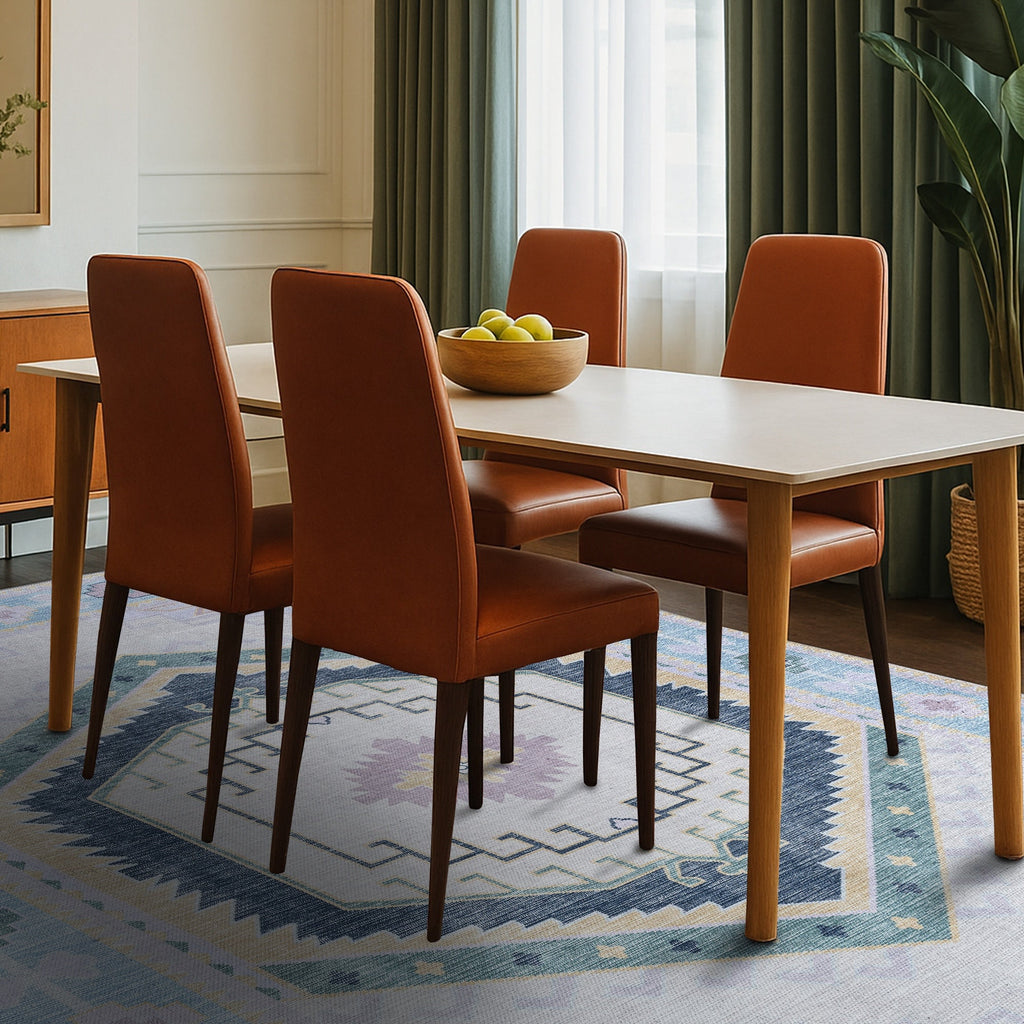 Averill Lavender, Pink & Blue Modern Oushak Rug