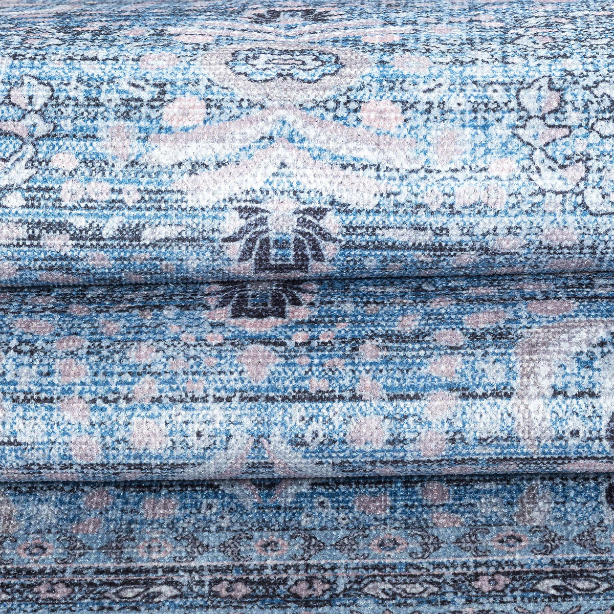 Jayla Modern Turkish Floral Cream Blue Rug