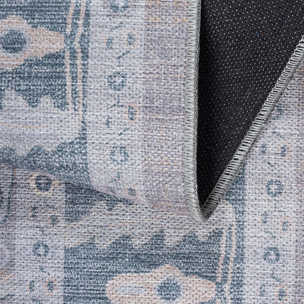Ruya Gray Blue Modern Oushak Rug