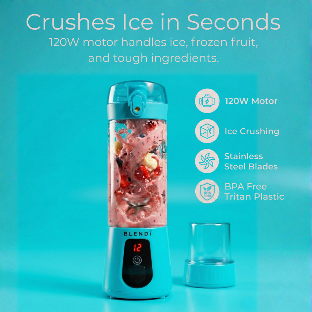 BLENDi Pro+ Portable Blender – 120W, 17oz, Crushes Ice, USB-C Rechargeable