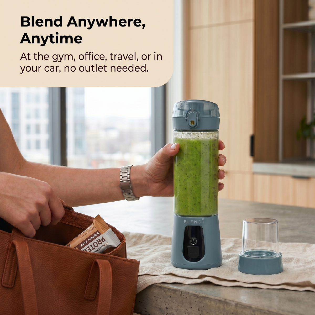 BLENDi Pro+ Portable Blender – 120W, 17oz, Crushes Ice, USB-C Rechargeable