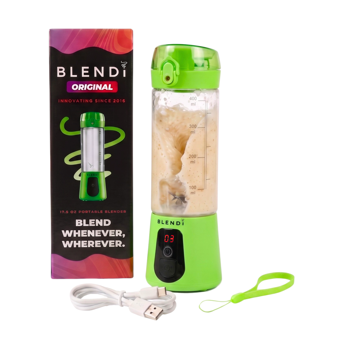 BLENDi Lite Electric Mixer – 70W, 17oz, USB-C Rechargeable