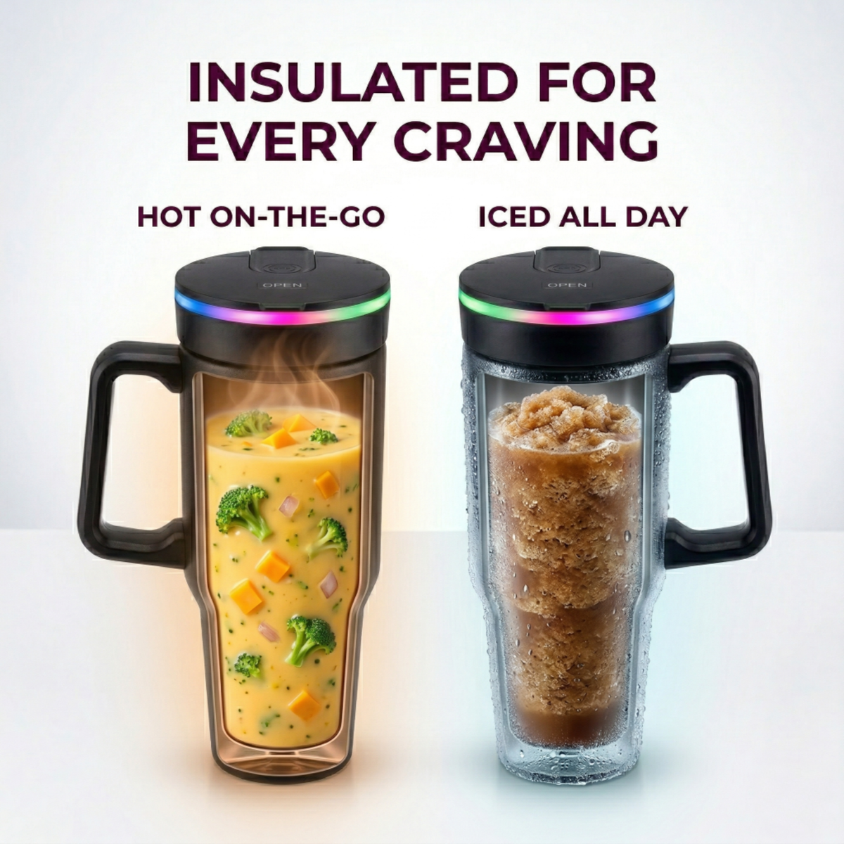 BLENDi Steel Insulated Portable Blender – 21oz, Crushes Ice, USB-C Rechargeable