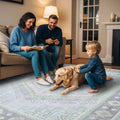 Eloise Faded Pastel Green Modern Oushak Rug