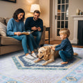 Averill Lavender, Pink & Blue Modern Oushak Rug