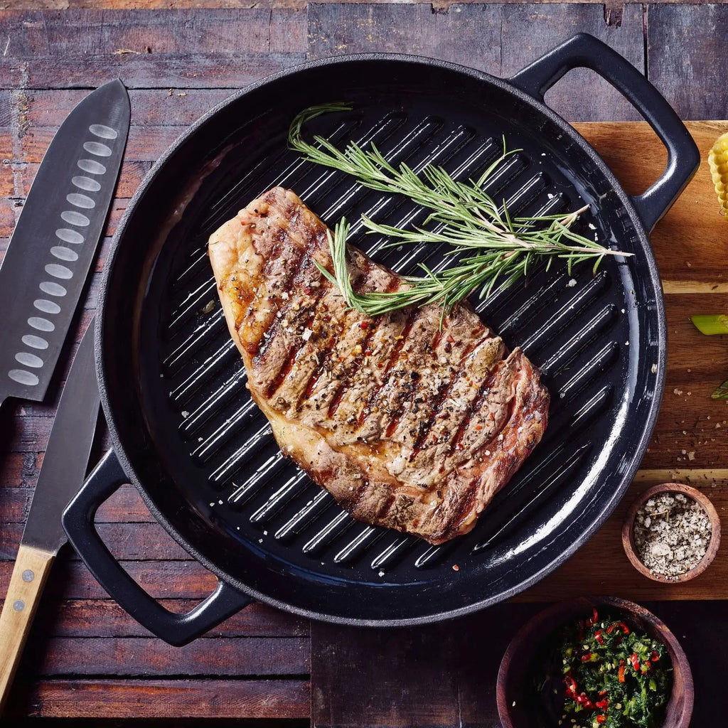 Enameled Cast Iron Grill Pan, 11"