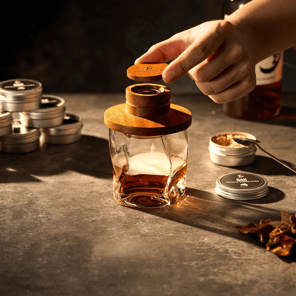 Tsuki Smoker Kit For Whisky & Cocktails (With Torch)