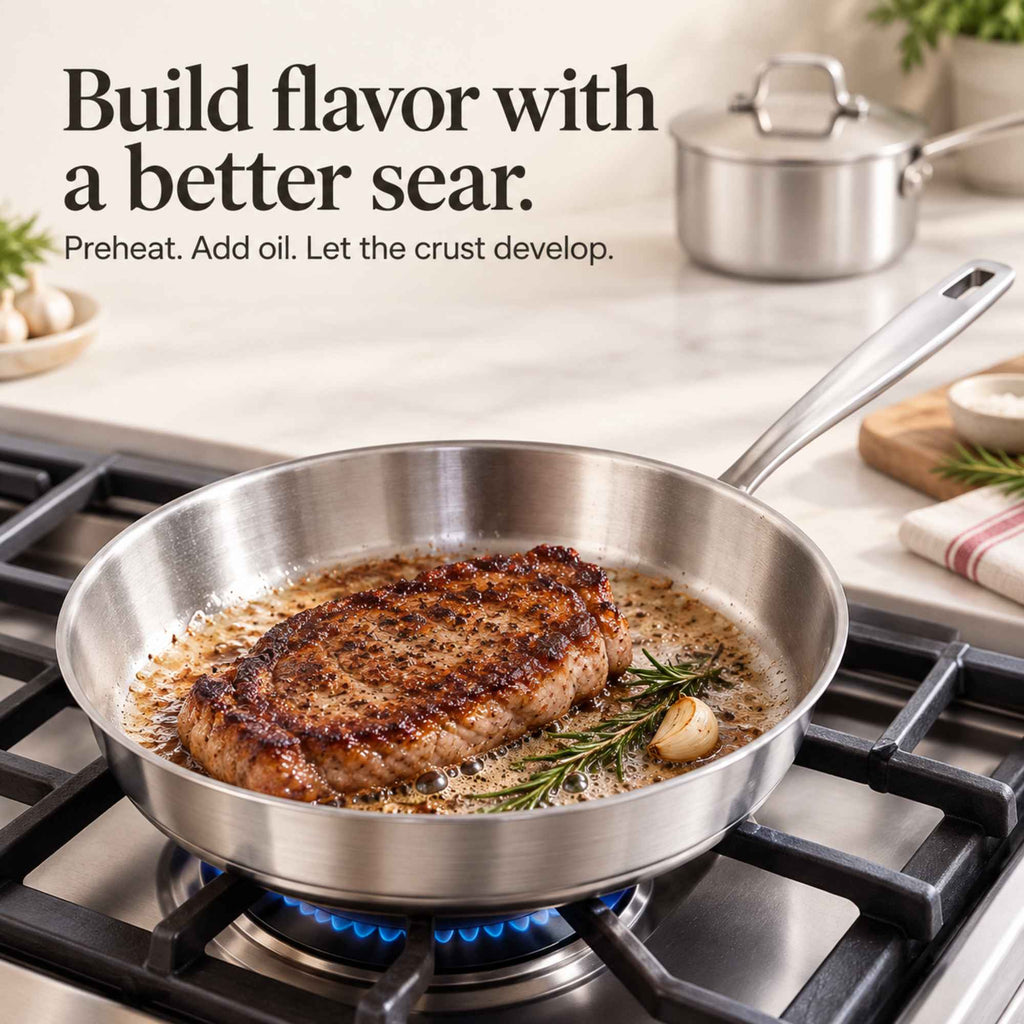 5-Ply Stainless Cookware Set, 14-Piece