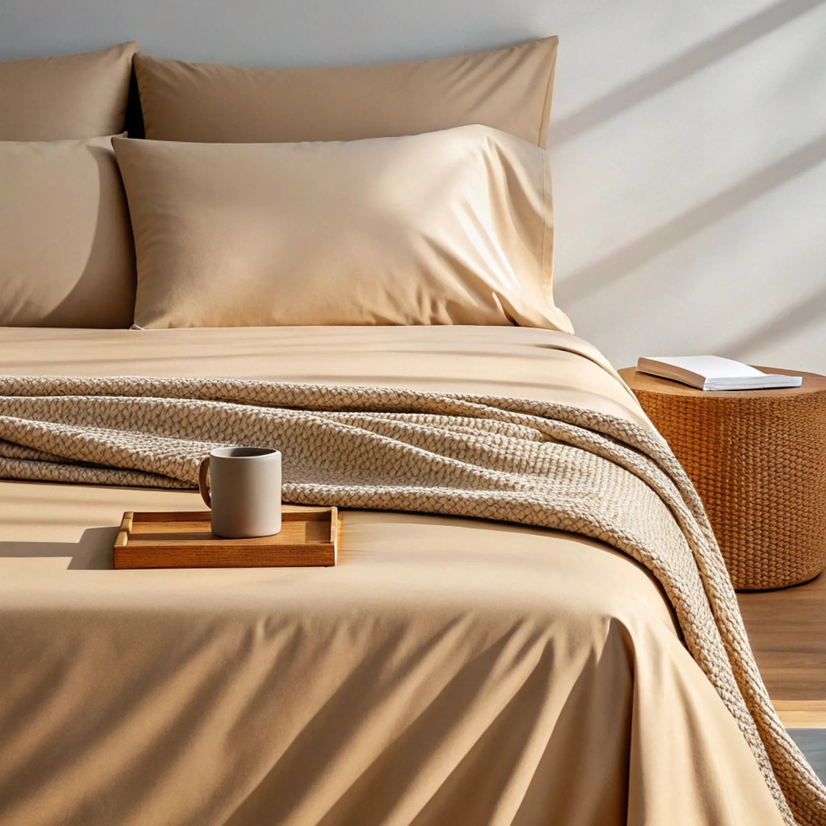 Copper-Infused Bamboo Sheet Set – Cooling, Deep Pocket, 330 Thread Count | Twin XL, Full, Queen, King & More